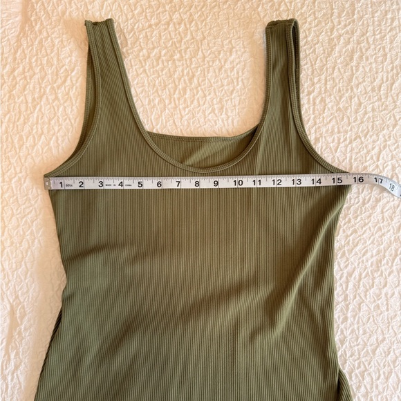 Abercrombie & Fitch Soft A&F Ribbed Bodysuit – Olive Green, Size XL - Picture 8 of 8